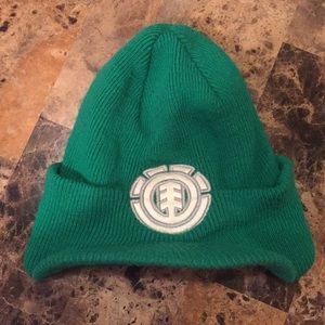 Element green beanie with bill